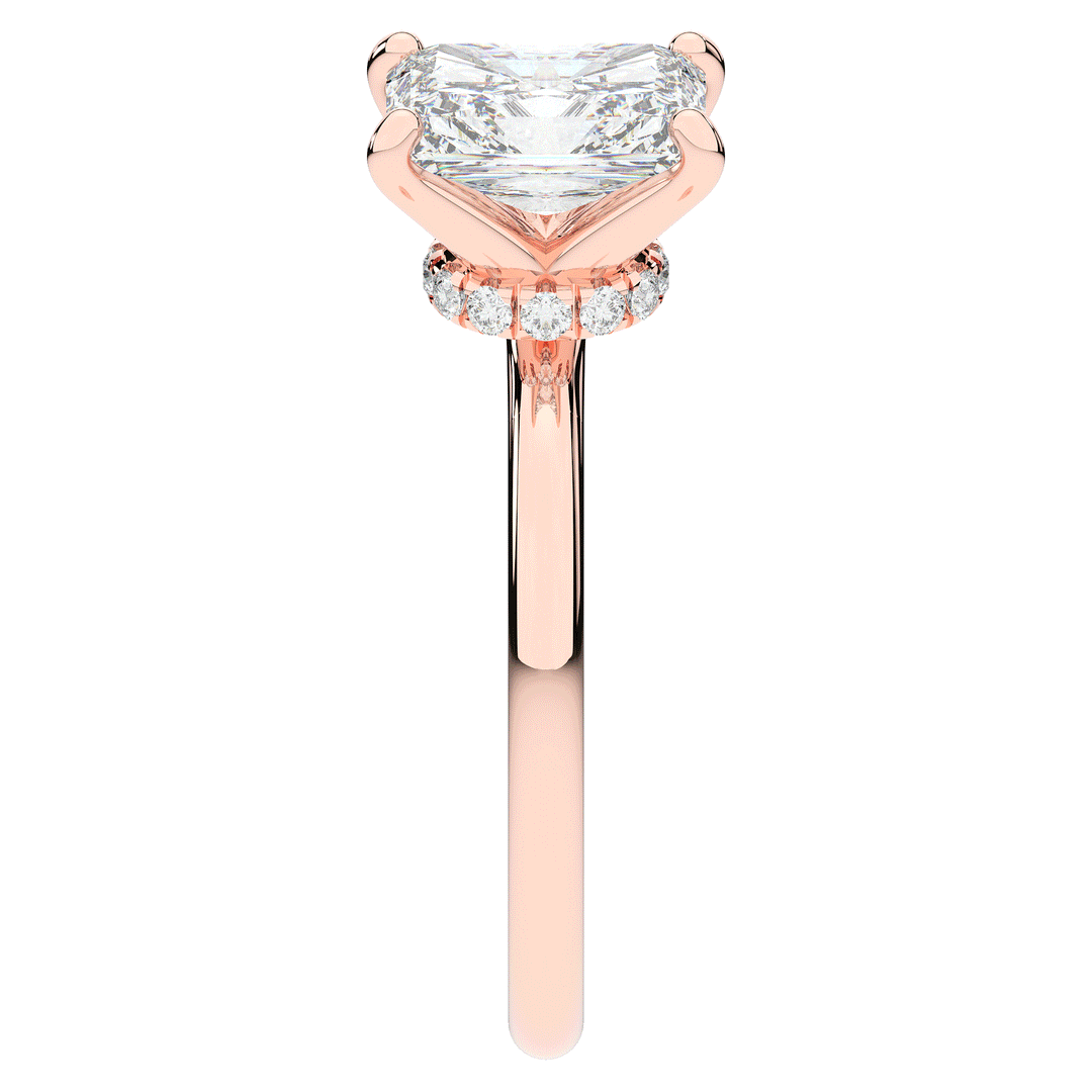 2.05CT.TW RADIANT LAB DIAMOND SOLITAIRE ENGAGEMENT RING - Nazarelle