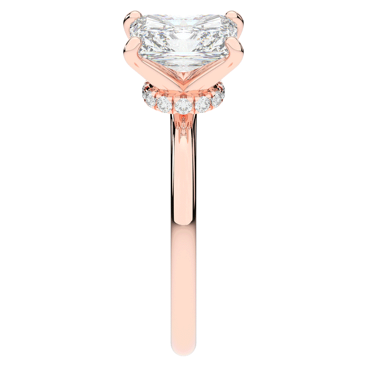 2.05CT.TW RADIANT LAB DIAMOND SOLITAIRE ENGAGEMENT RING - Nazarelle