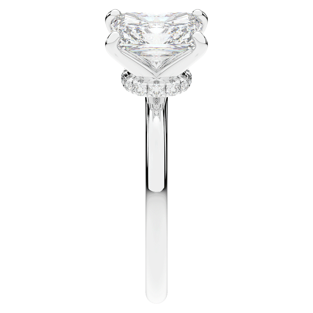2.05CT.TW RADIANT LAB DIAMOND SOLITAIRE ENGAGEMENT RING - Nazarelle