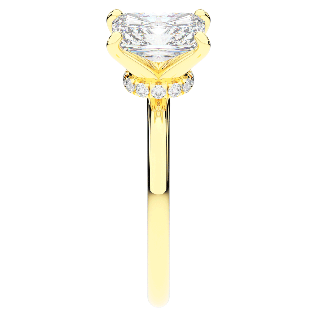 2.05CT.TW RADIANT LAB DIAMOND SOLITAIRE ENGAGEMENT RING - Nazarelle