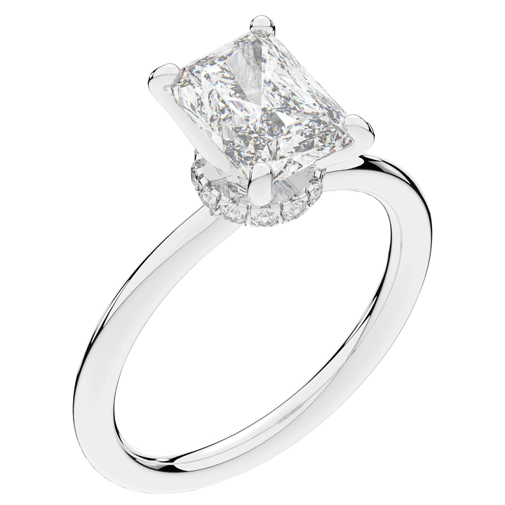 2.05CT.TW RADIANT LAB DIAMOND SOLITAIRE ENGAGEMENT RING - Nazarelle