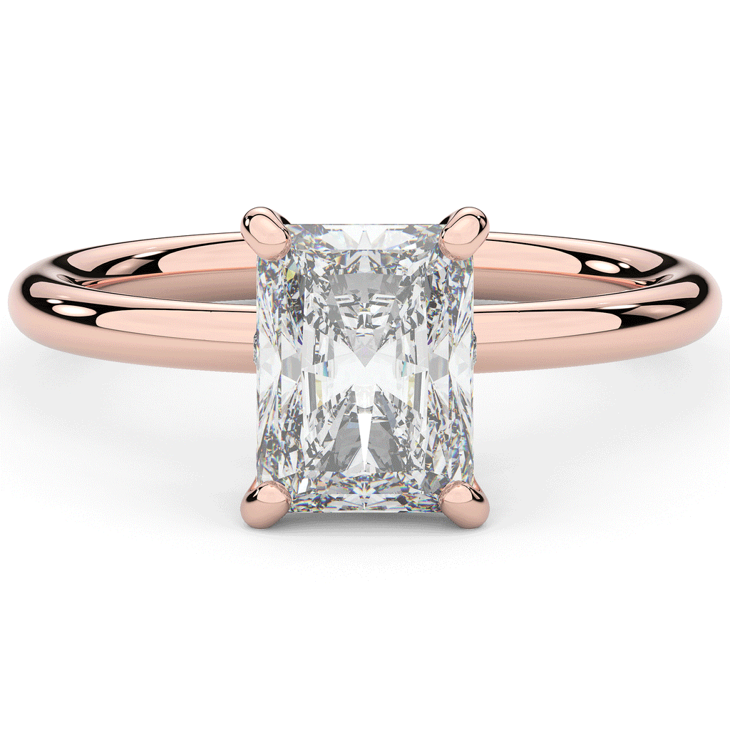 2.05CT.TW RADIANT LAB DIAMOND SOLITAIRE ENGAGEMENT RING - Nazarelle