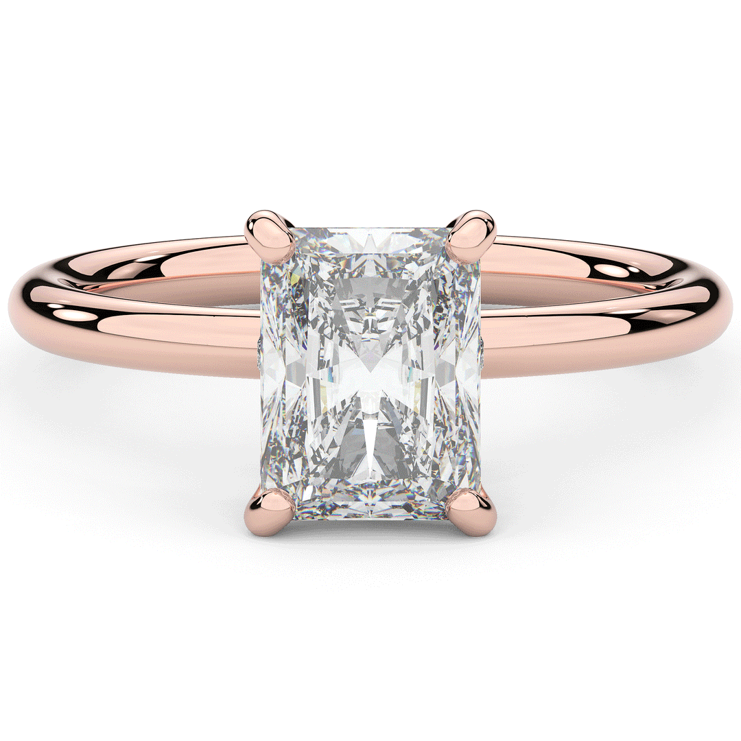 2.05CT.TW RADIANT LAB DIAMOND SOLITAIRE ENGAGEMENT RING - Nazarelle