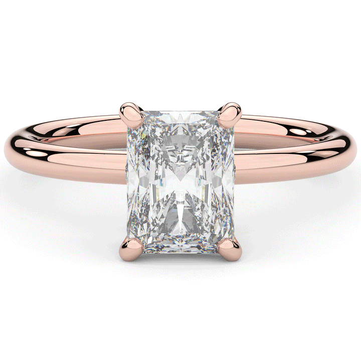 2.05CT.TW RADIANT LAB DIAMOND SOLITAIRE ENGAGEMENT RING - Nazarelle