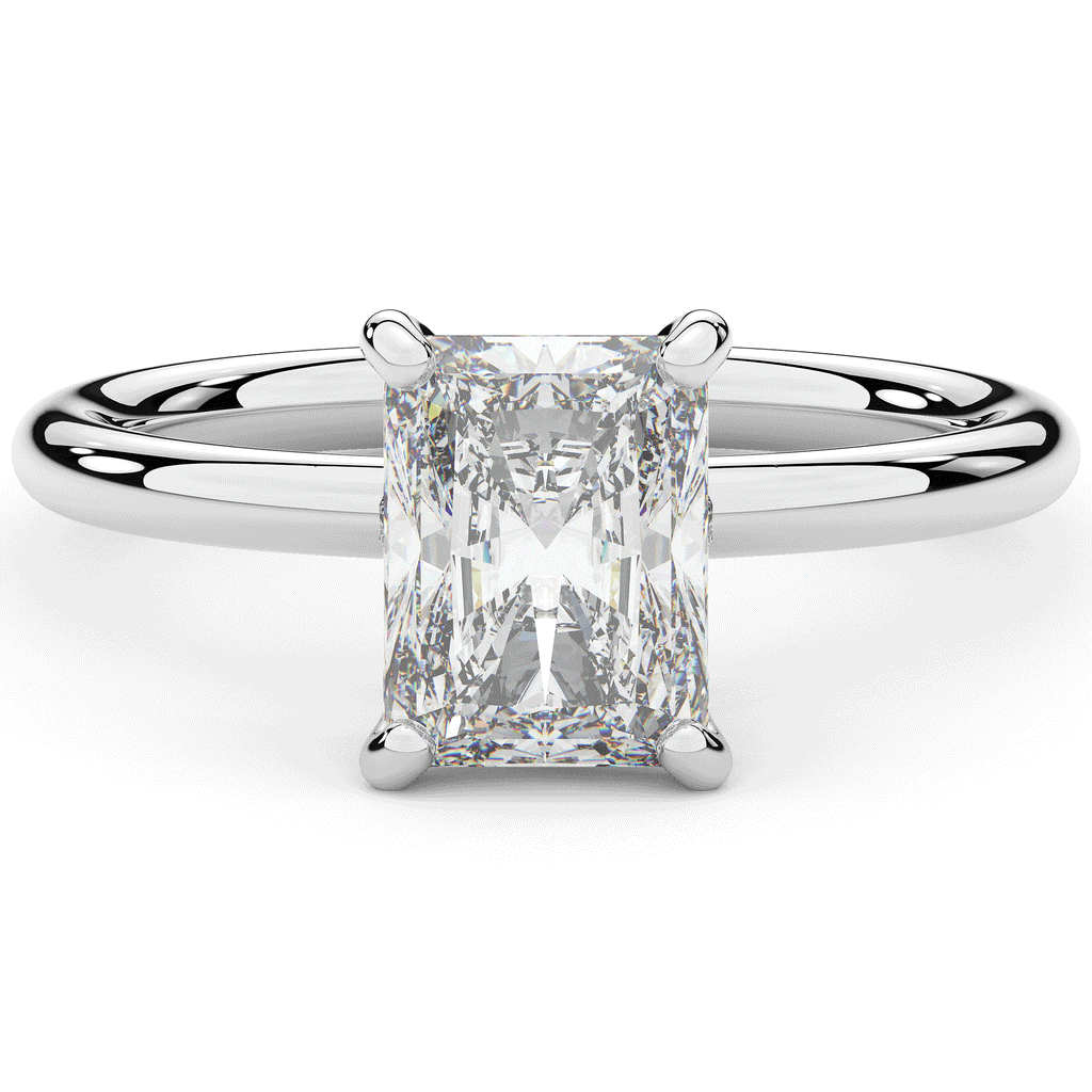 2.05CT.TW RADIANT LAB DIAMOND SOLITAIRE ENGAGEMENT RING - Nazarelle