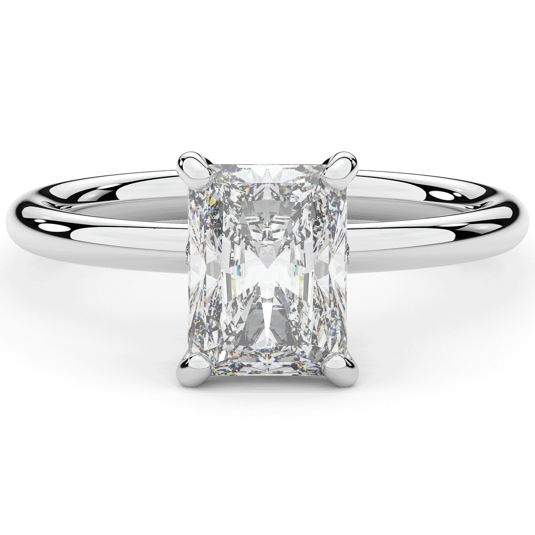 2.05CT.TW RADIANT LAB DIAMOND SOLITAIRE ENGAGEMENT RING - Nazarelle