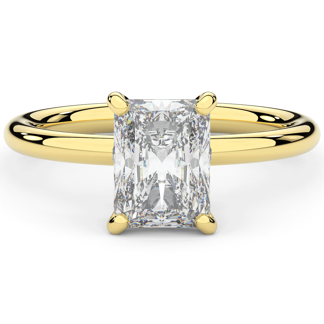 2.05CT.TW RADIANT LAB DIAMOND SOLITAIRE ENGAGEMENT RING - Nazarelle