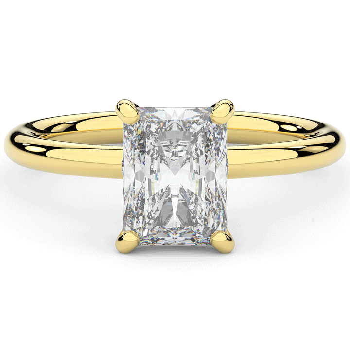 2.05CT.TW RADIANT LAB DIAMOND SOLITAIRE ENGAGEMENT RING - Nazarelle