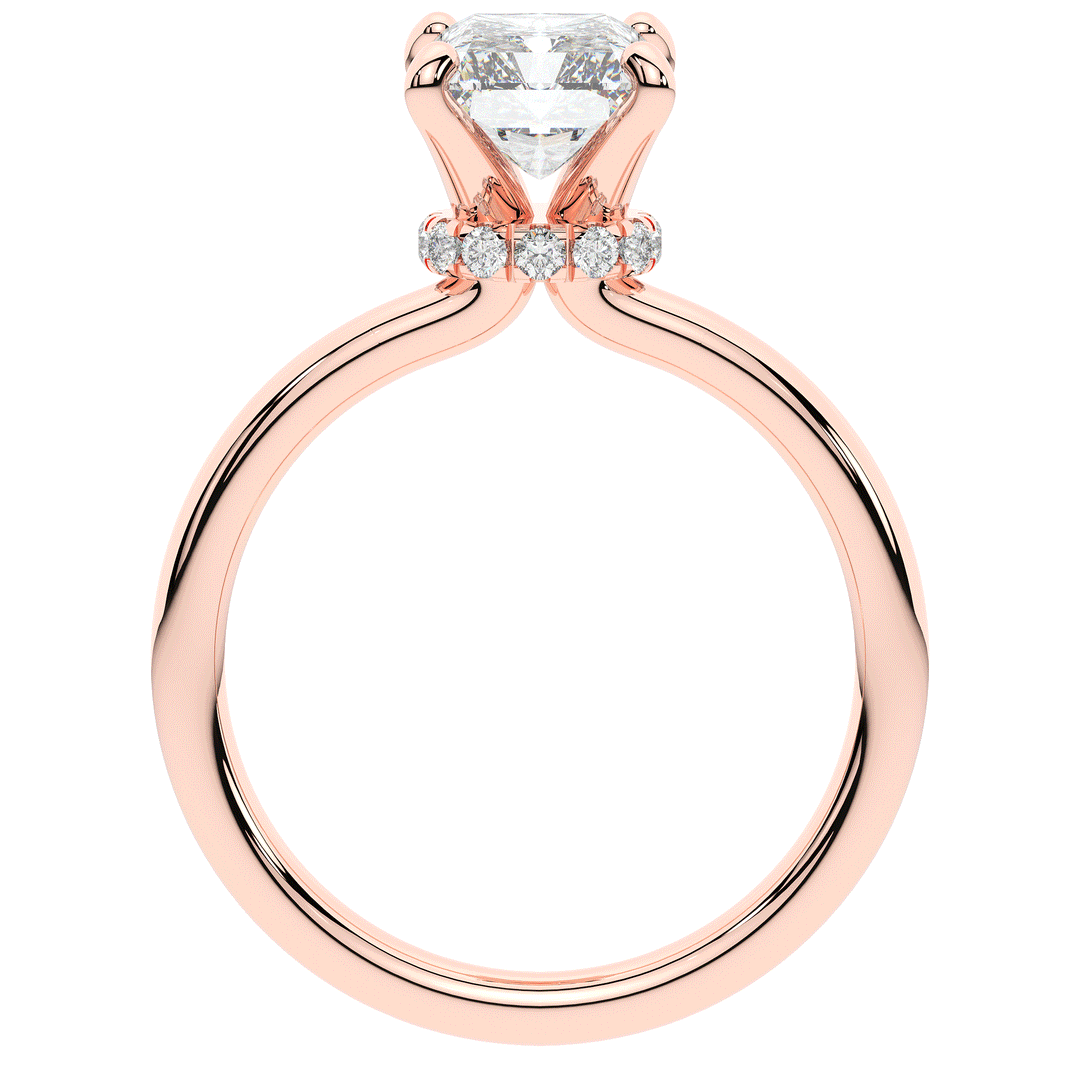 2.05CT.TW RADIANT LAB DIAMOND SOLITAIRE ENGAGEMENT RING - Nazarelle