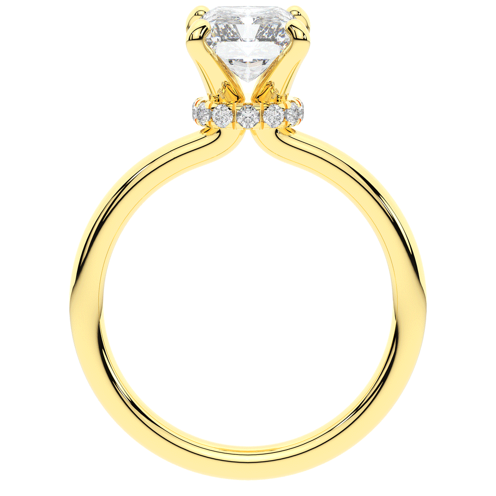 2.05CT.TW RADIANT LAB DIAMOND SOLITAIRE ENGAGEMENT RING - Nazarelle