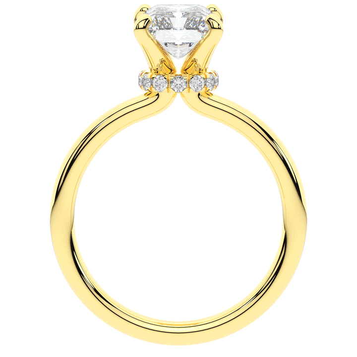 2.05CT.TW RADIANT LAB DIAMOND SOLITAIRE ENGAGEMENT RING - Nazarelle