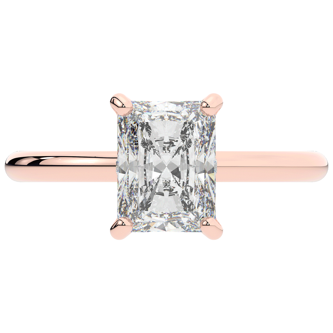 2.05CT.TW RADIANT LAB DIAMOND SOLITAIRE ENGAGEMENT RING - Nazarelle