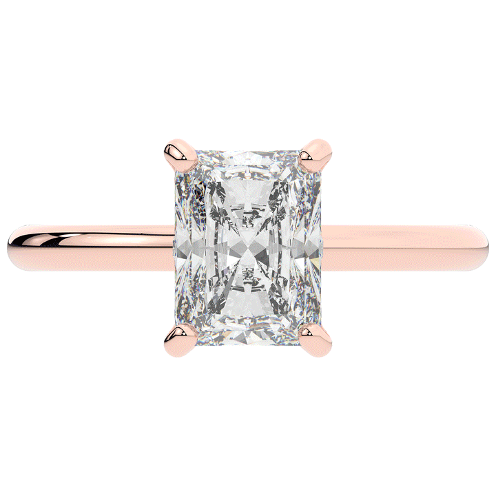 2.05CT.TW RADIANT LAB DIAMOND SOLITAIRE ENGAGEMENT RING - Nazarelle