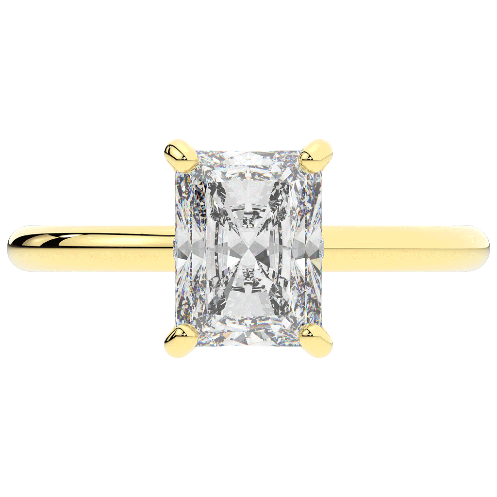 2.05CT.TW RADIANT LAB DIAMOND SOLITAIRE ENGAGEMENT RING - Nazarelle