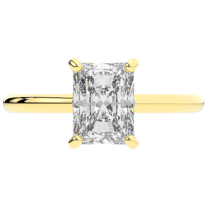 2.05CT.TW RADIANT LAB DIAMOND SOLITAIRE ENGAGEMENT RING - Nazarelle