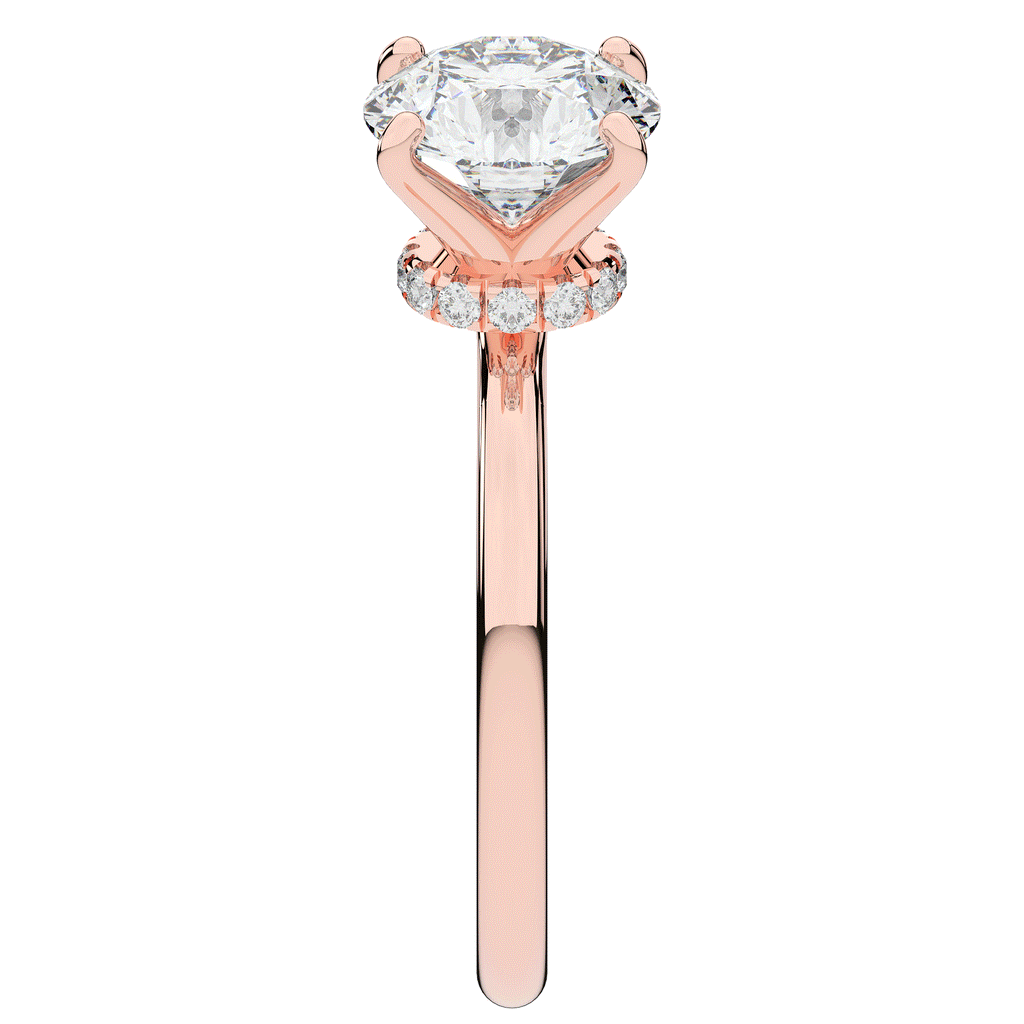 2.05CT.TW ROUND LAB DIAMOND SOLITAIRE ENGAGEMENT RING - Nazarelle