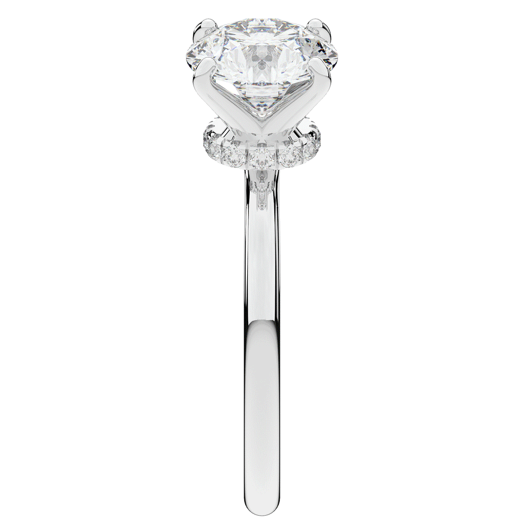 2.05CT.TW ROUND LAB DIAMOND SOLITAIRE ENGAGEMENT RING - Nazarelle