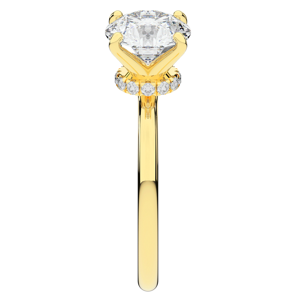 2.05CT.TW ROUND LAB DIAMOND SOLITAIRE ENGAGEMENT RING - Nazarelle