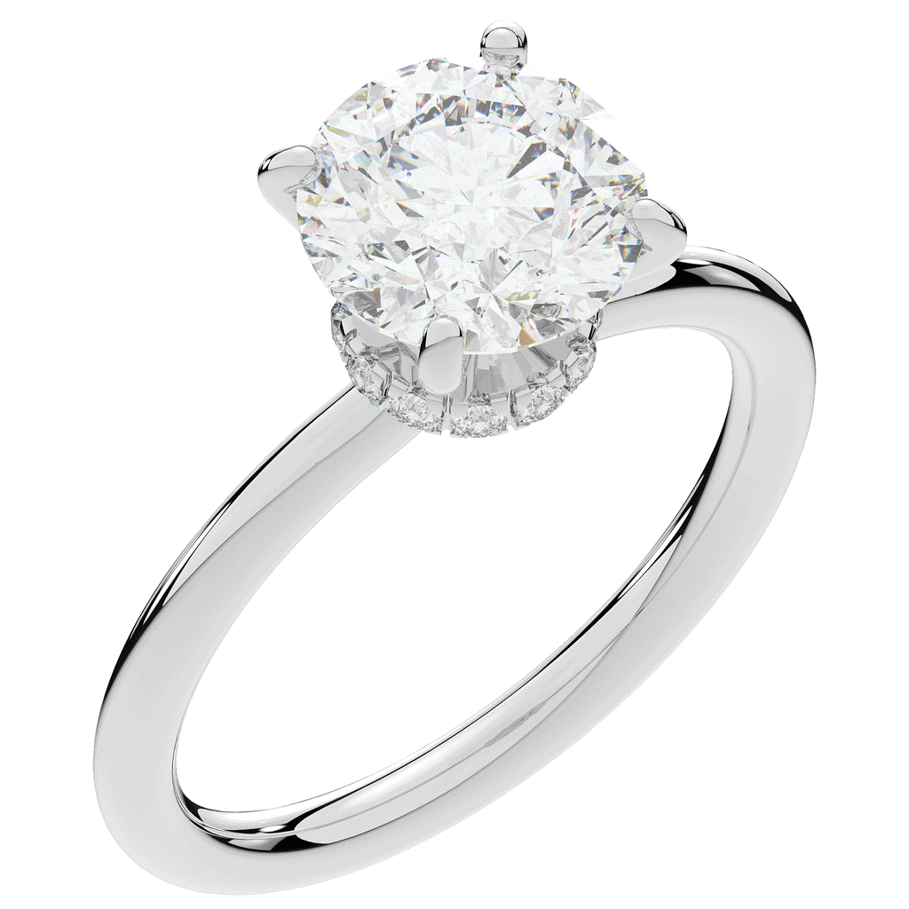 2.05CT.TW ROUND LAB DIAMOND SOLITAIRE ENGAGEMENT RING - Nazarelle