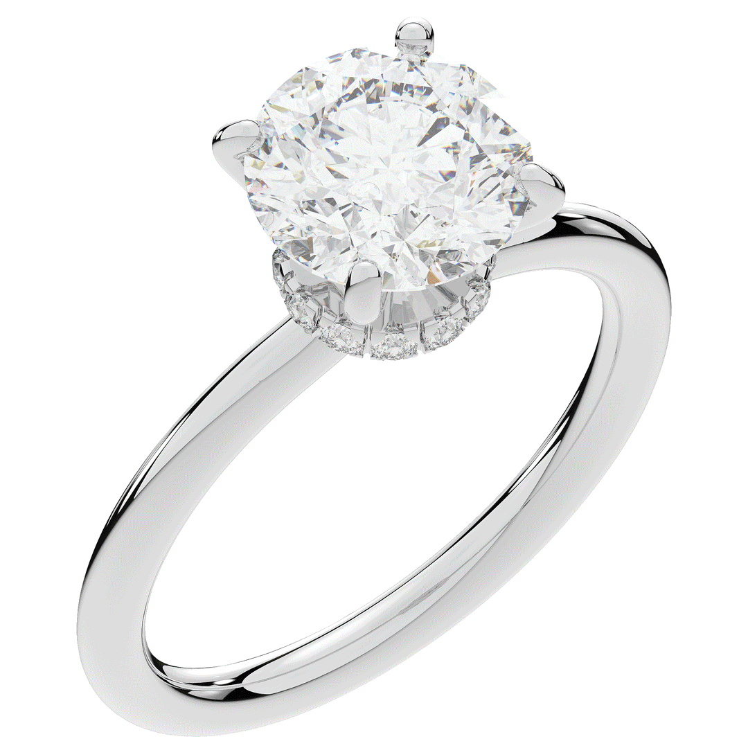 2.05CT.TW ROUND LAB DIAMOND SOLITAIRE ENGAGEMENT RING - Nazarelle