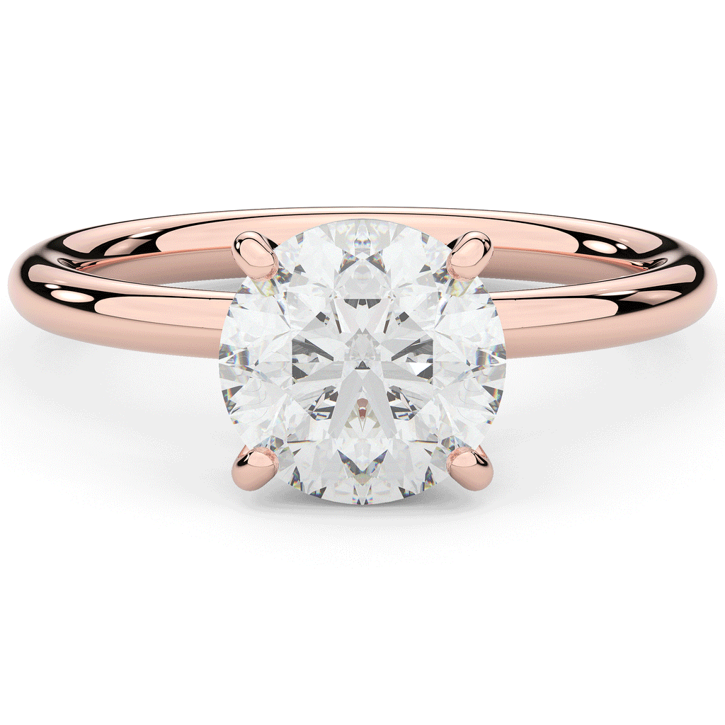 2.05CT.TW ROUND LAB DIAMOND SOLITAIRE ENGAGEMENT RING - Nazarelle