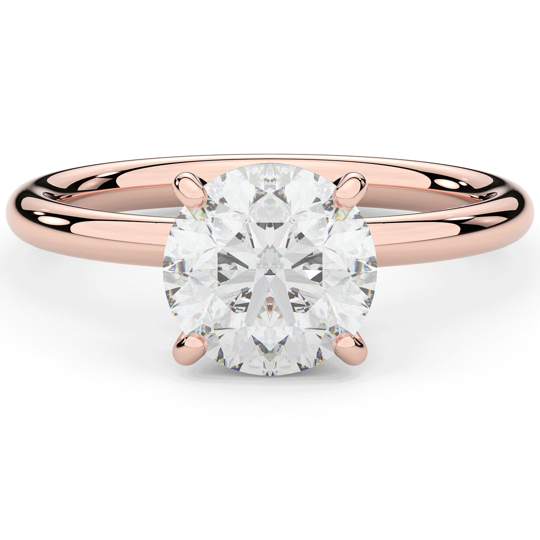 2.05CT.TW ROUND LAB DIAMOND SOLITAIRE ENGAGEMENT RING - Nazarelle