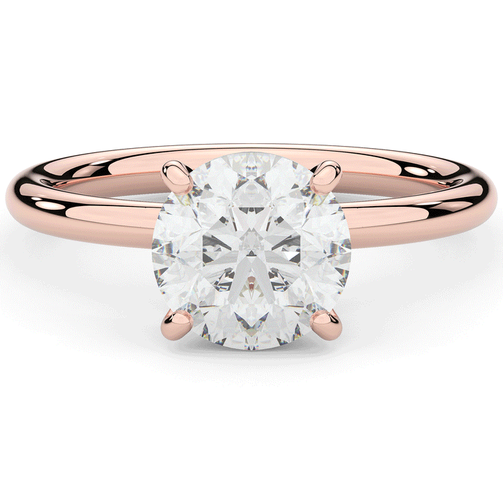 2.05CT.TW ROUND LAB DIAMOND SOLITAIRE ENGAGEMENT RING - Nazarelle
