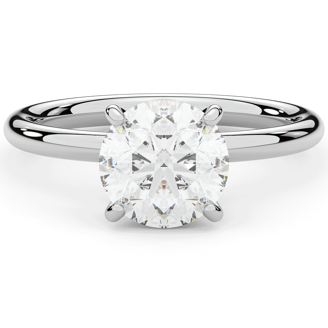 2.05CT.TW ROUND LAB DIAMOND SOLITAIRE ENGAGEMENT RING - Nazarelle