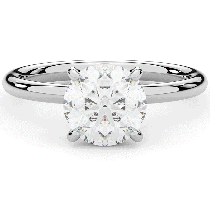 2.05CT.TW ROUND LAB DIAMOND SOLITAIRE ENGAGEMENT RING - Nazarelle