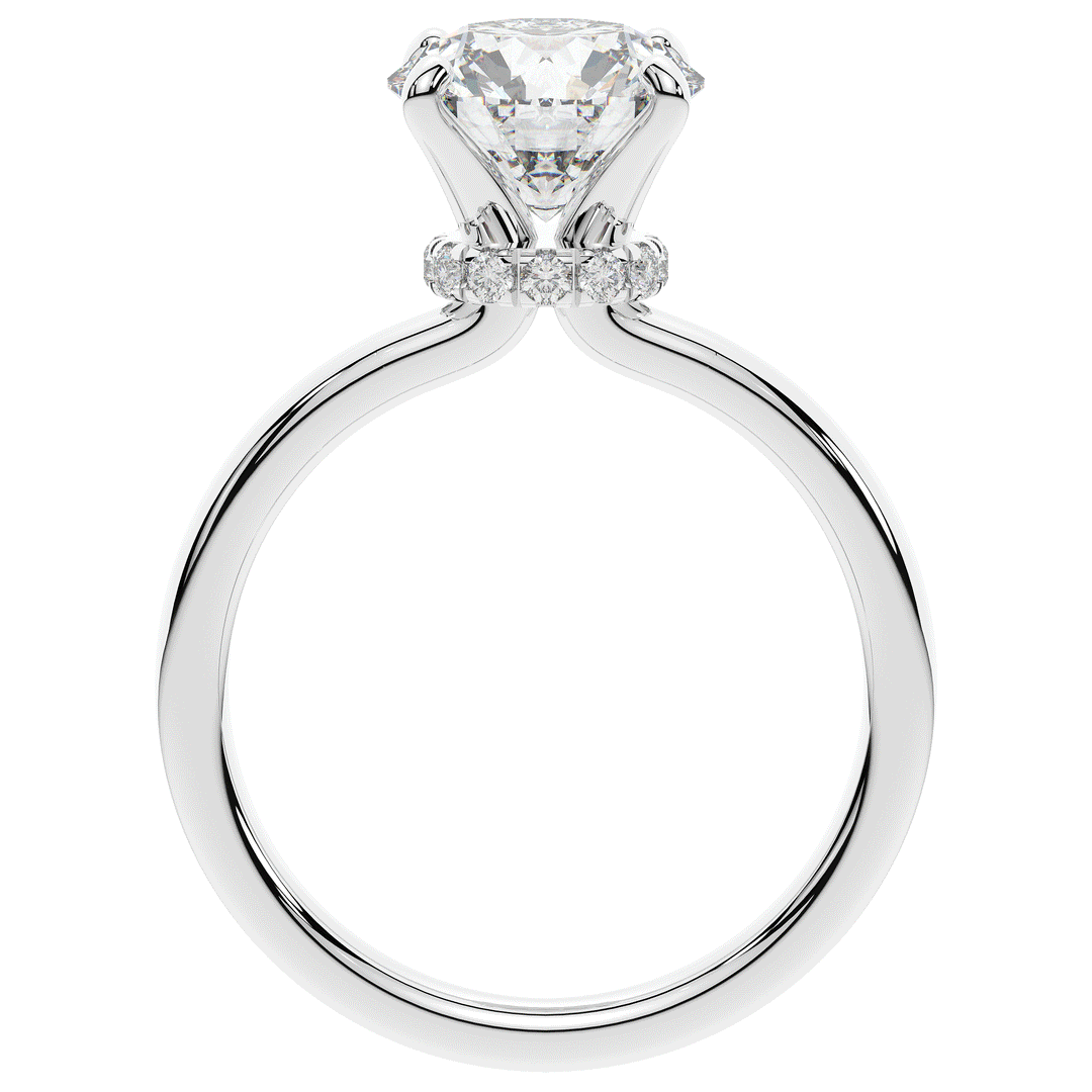 2.05CT.TW ROUND LAB DIAMOND SOLITAIRE ENGAGEMENT RING - Nazarelle