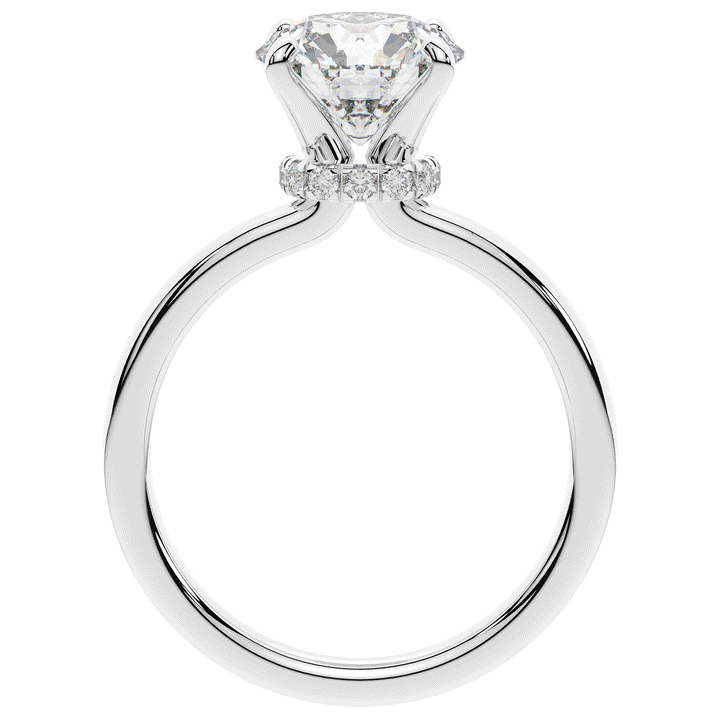 2.05CT.TW ROUND LAB DIAMOND SOLITAIRE ENGAGEMENT RING - Nazarelle