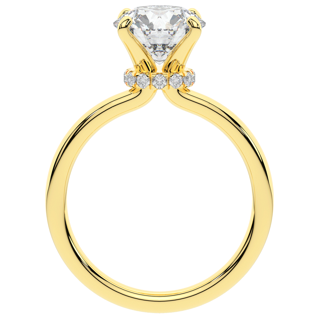 2.05CT.TW ROUND LAB DIAMOND SOLITAIRE ENGAGEMENT RING - Nazarelle
