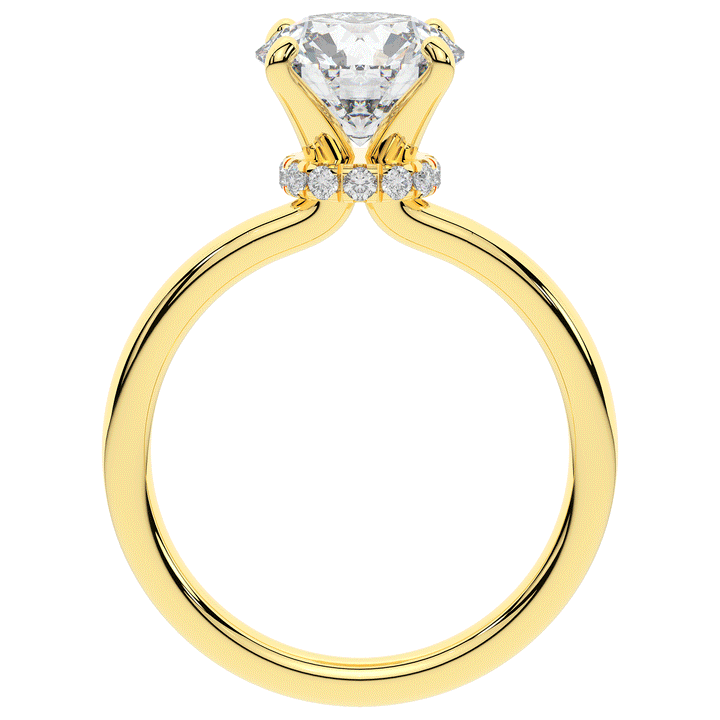 2.05CT.TW ROUND LAB DIAMOND SOLITAIRE ENGAGEMENT RING - Nazarelle