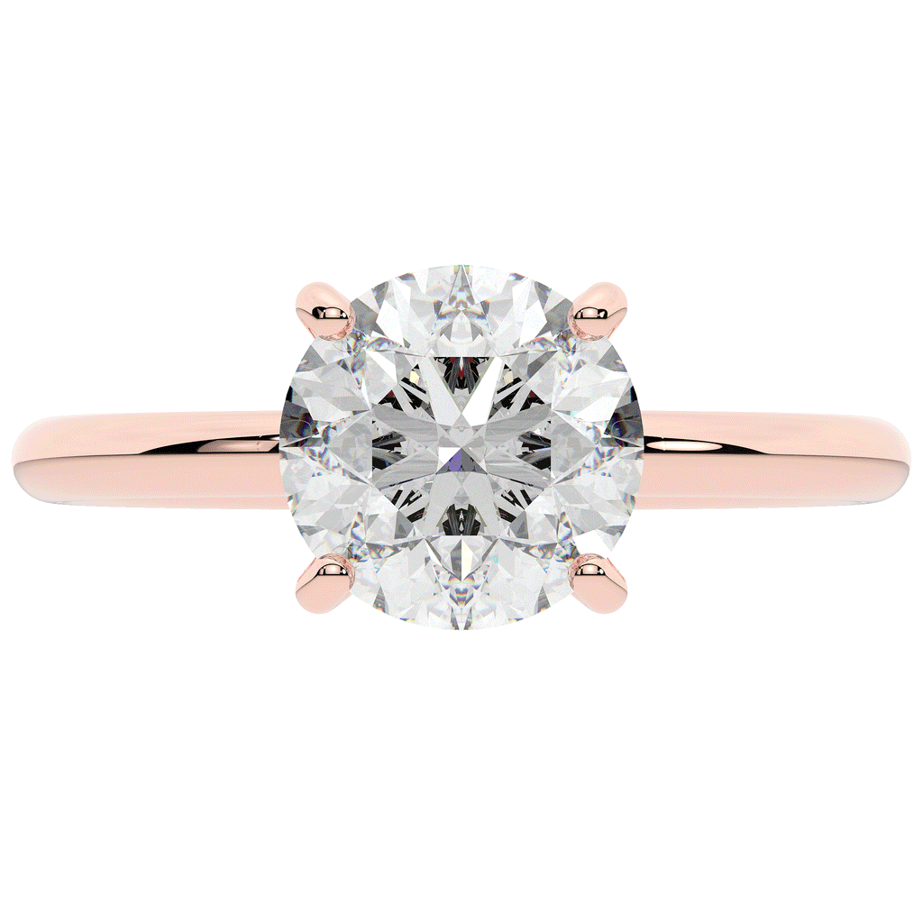 2.05CT.TW ROUND LAB DIAMOND SOLITAIRE ENGAGEMENT RING - Nazarelle