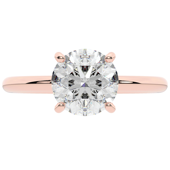 2.05CT.TW ROUND LAB DIAMOND SOLITAIRE ENGAGEMENT RING - Nazarelle