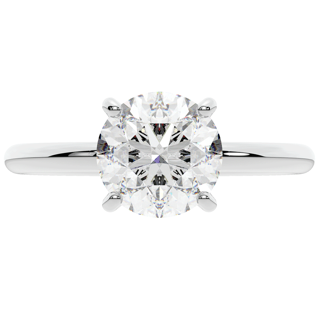 2.05CT.TW ROUND LAB DIAMOND SOLITAIRE ENGAGEMENT RING - Nazarelle