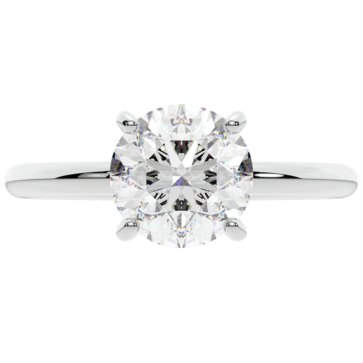 2.05CT.TW ROUND LAB DIAMOND SOLITAIRE ENGAGEMENT RING - Nazarelle