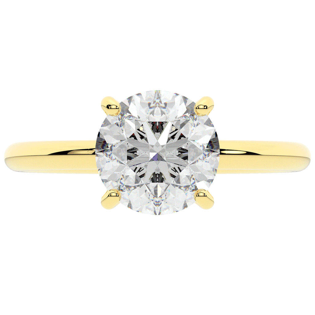 2.05CT.TW ROUND LAB DIAMOND SOLITAIRE ENGAGEMENT RING - Nazarelle