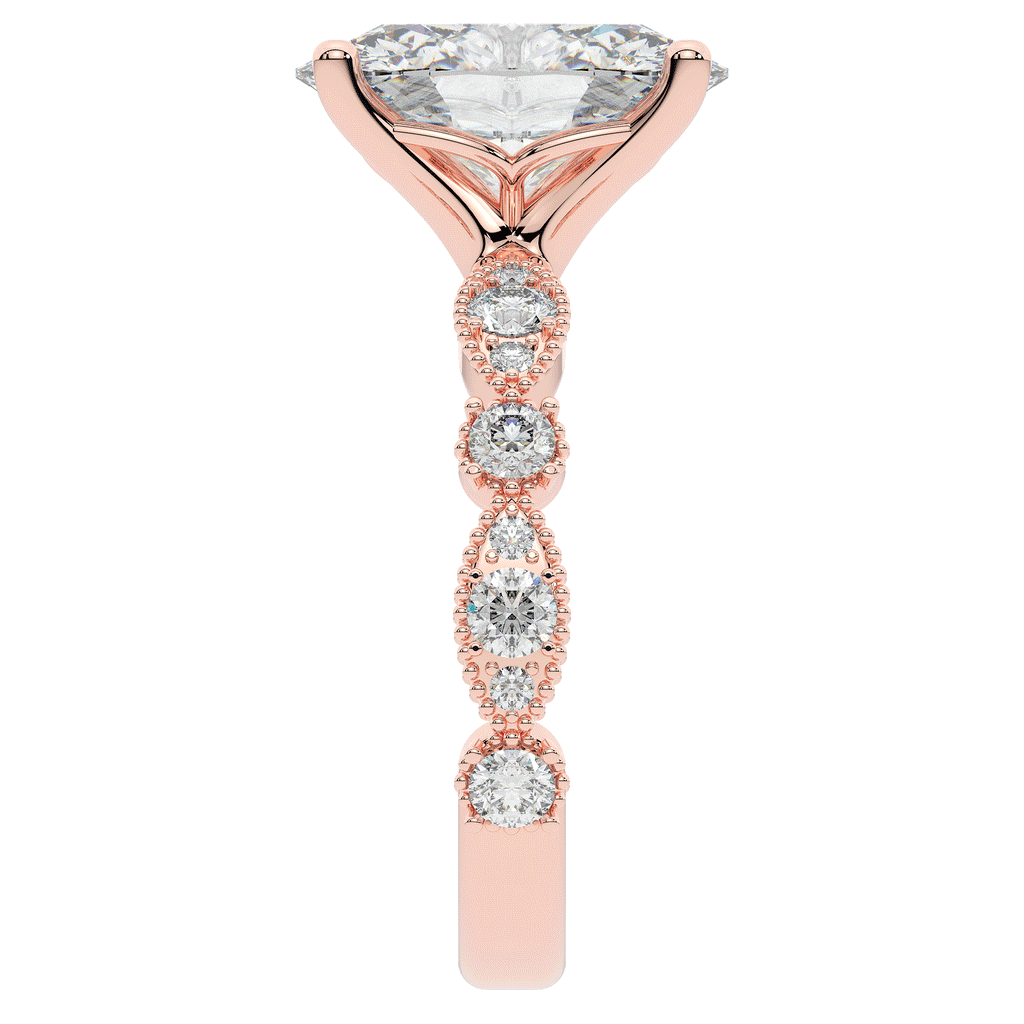 3.50CT.TW OVAL LAB DIAMOND SOLITAIRE ENGAGEMENT RING - Nazarelle