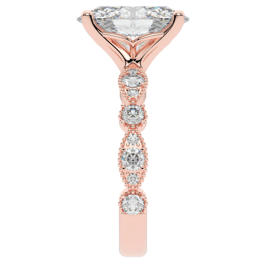 3.50CT.TW OVAL LAB DIAMOND SOLITAIRE ENGAGEMENT RING - Nazarelle