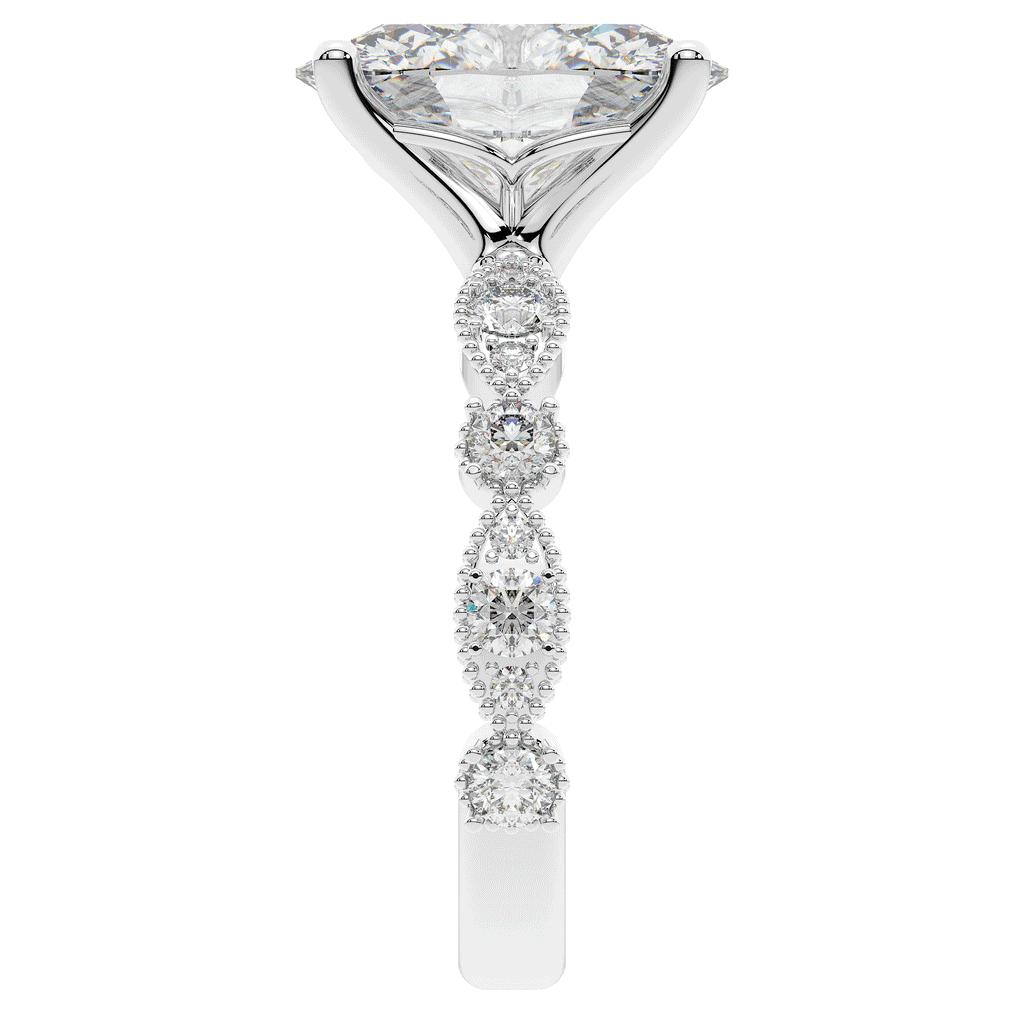 3.50CT.TW OVAL LAB DIAMOND SOLITAIRE ENGAGEMENT RING - Nazarelle