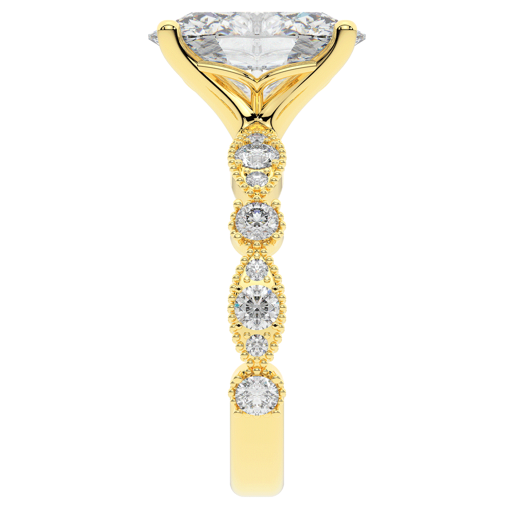 3.50CT.TW OVAL LAB DIAMOND SOLITAIRE ENGAGEMENT RING - Nazarelle
