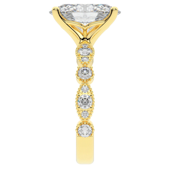 3.50CT.TW OVAL LAB DIAMOND SOLITAIRE ENGAGEMENT RING - Nazarelle