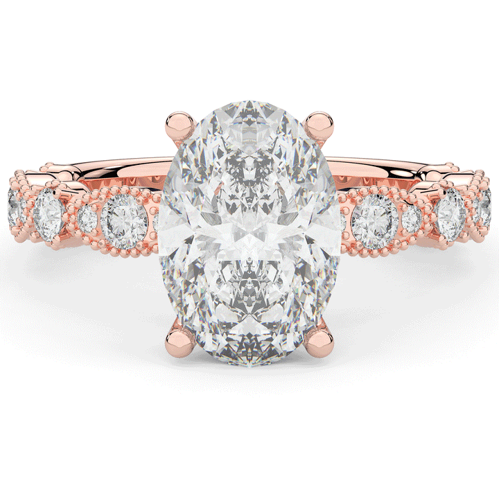 3.50CT.TW OVAL LAB DIAMOND SOLITAIRE ENGAGEMENT RING - Nazarelle