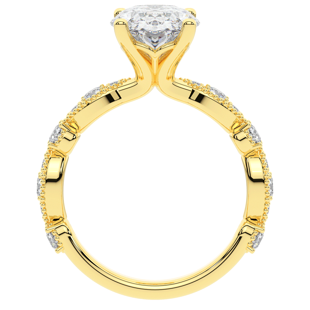 3.50CT.TW OVAL LAB DIAMOND SOLITAIRE ENGAGEMENT RING - Nazarelle