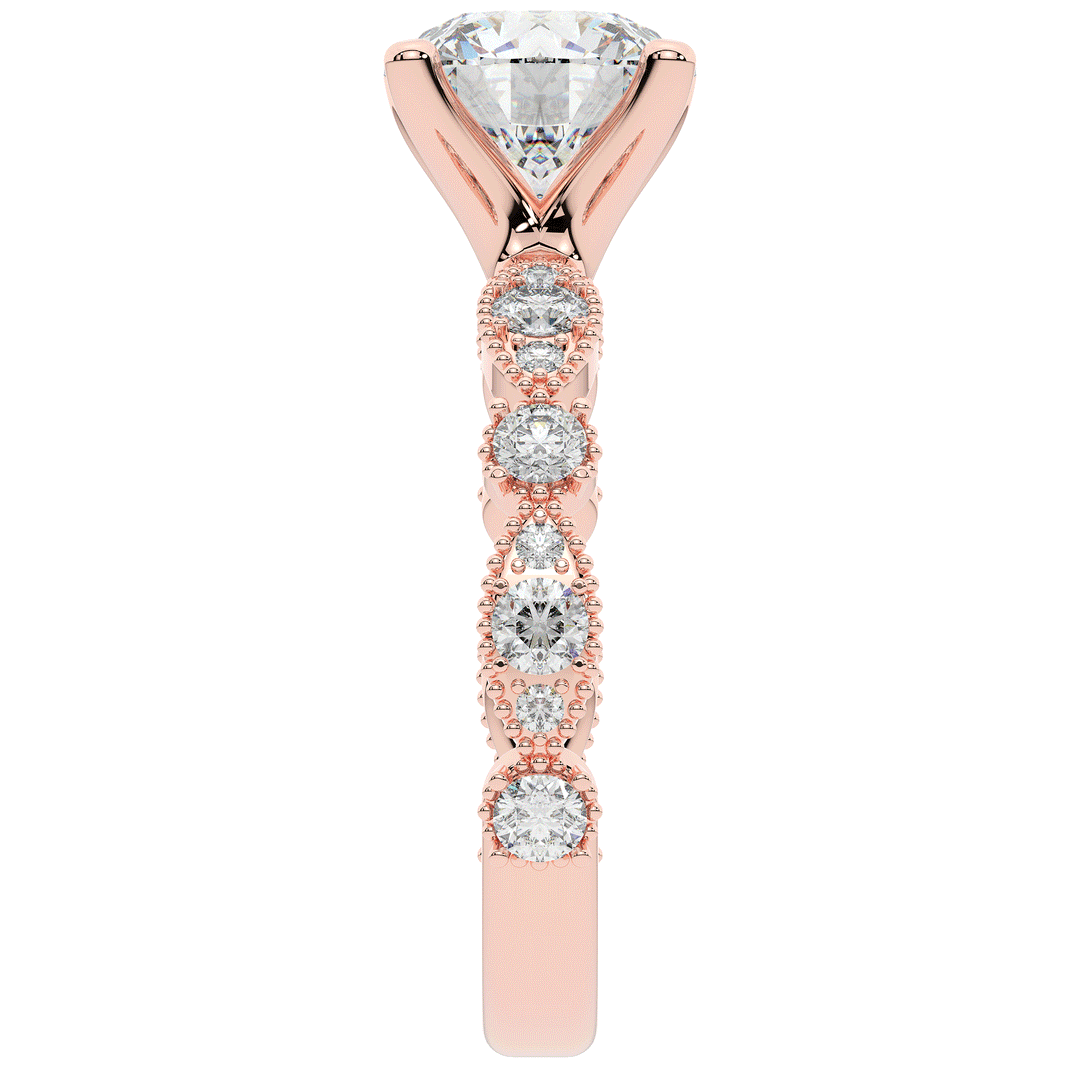 2.50CT.TW ROUND LAB DIAMOND SOLITAIRE ENGAGEMENT RING - Nazarelle