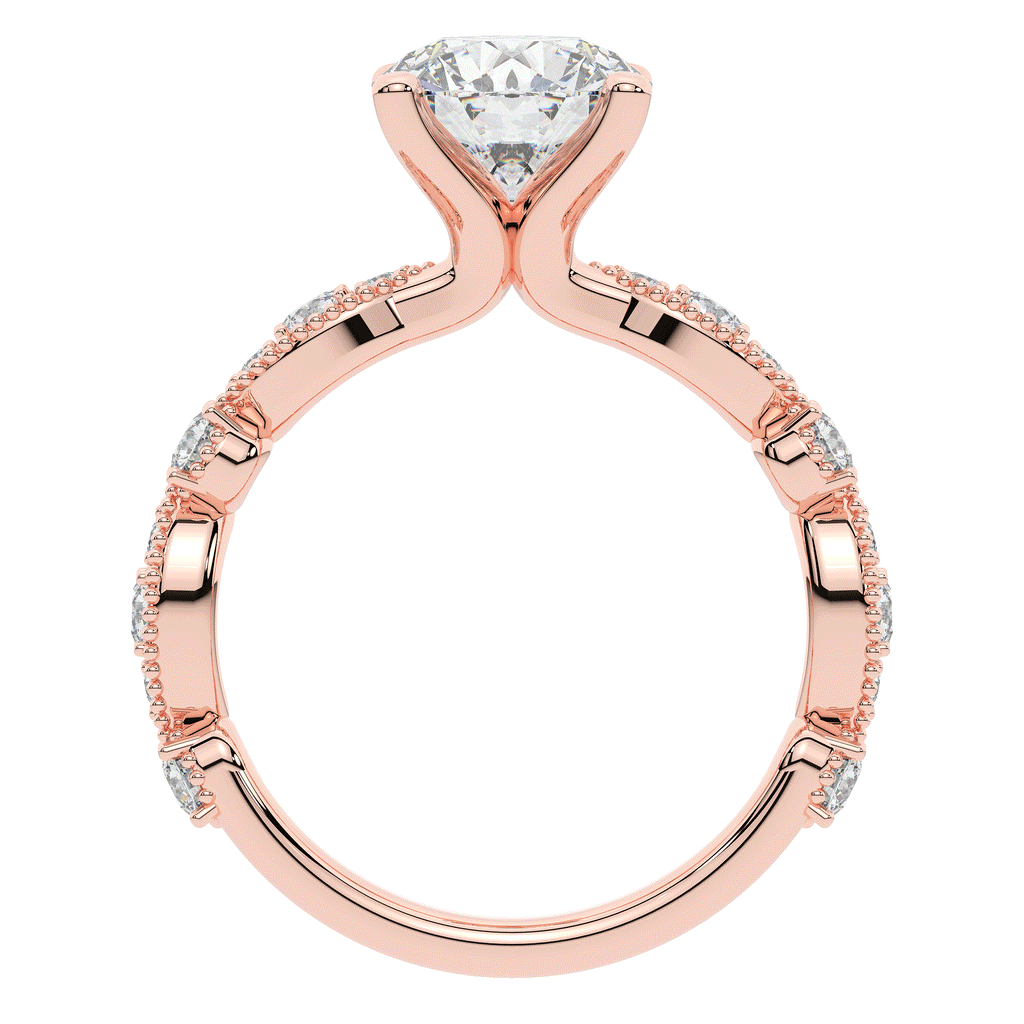 2.50CT.TW ROUND LAB DIAMOND SOLITAIRE ENGAGEMENT RING - Nazarelle