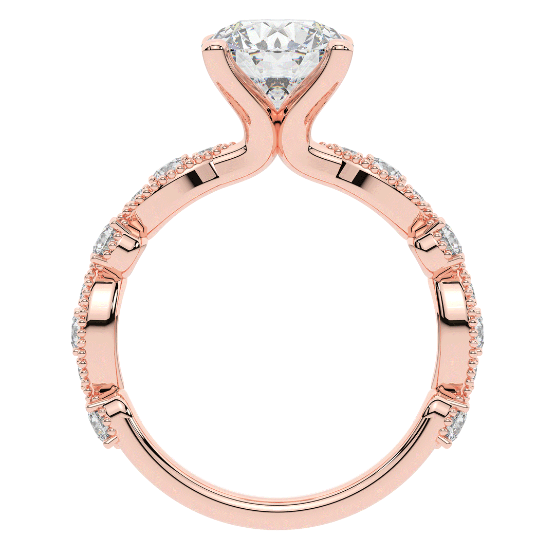 2.50CT.TW ROUND LAB DIAMOND SOLITAIRE ENGAGEMENT RING - Nazarelle