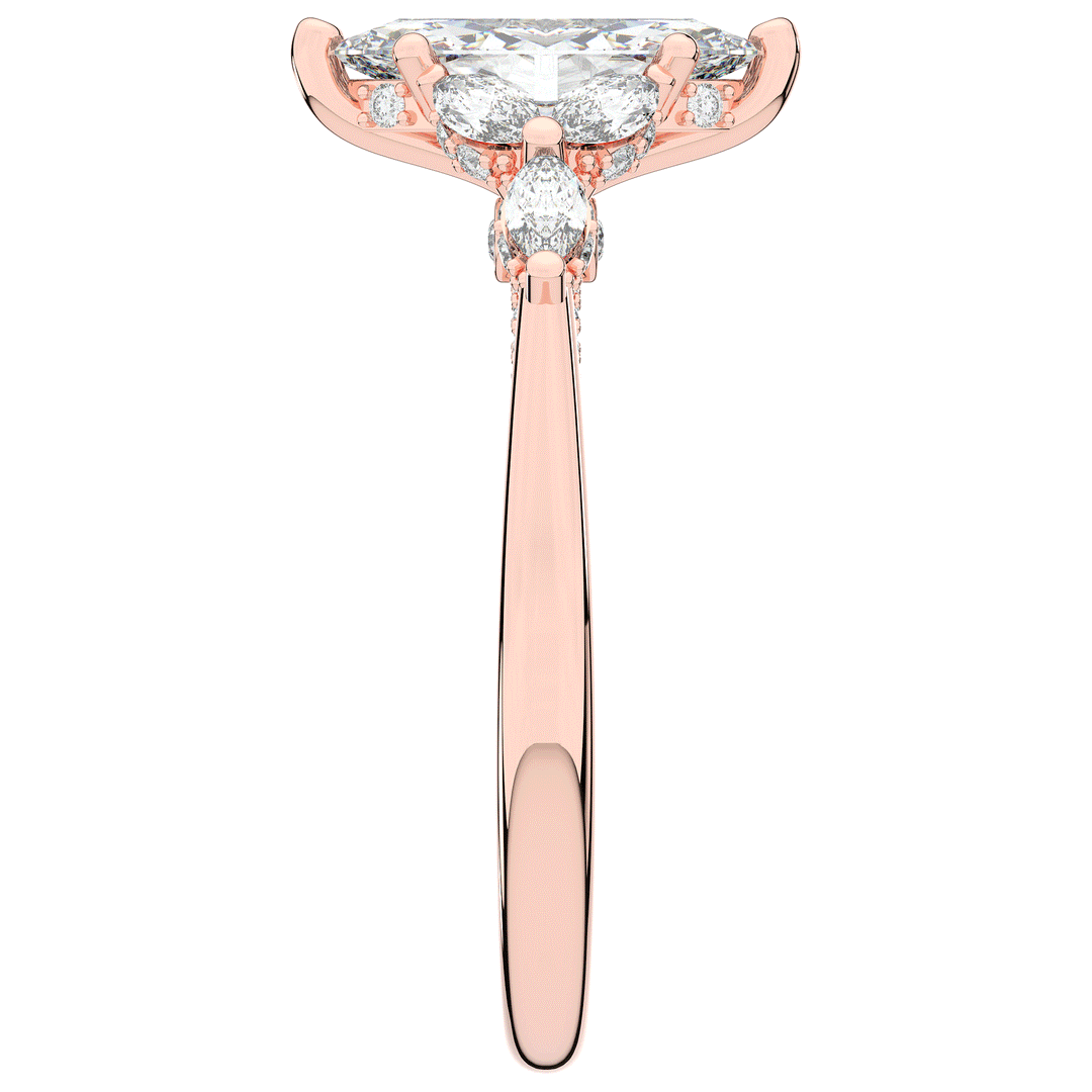 1.50CT.TW MARQUISE LAB DIAMOND ENGAGEMENT RING - Nazarelle