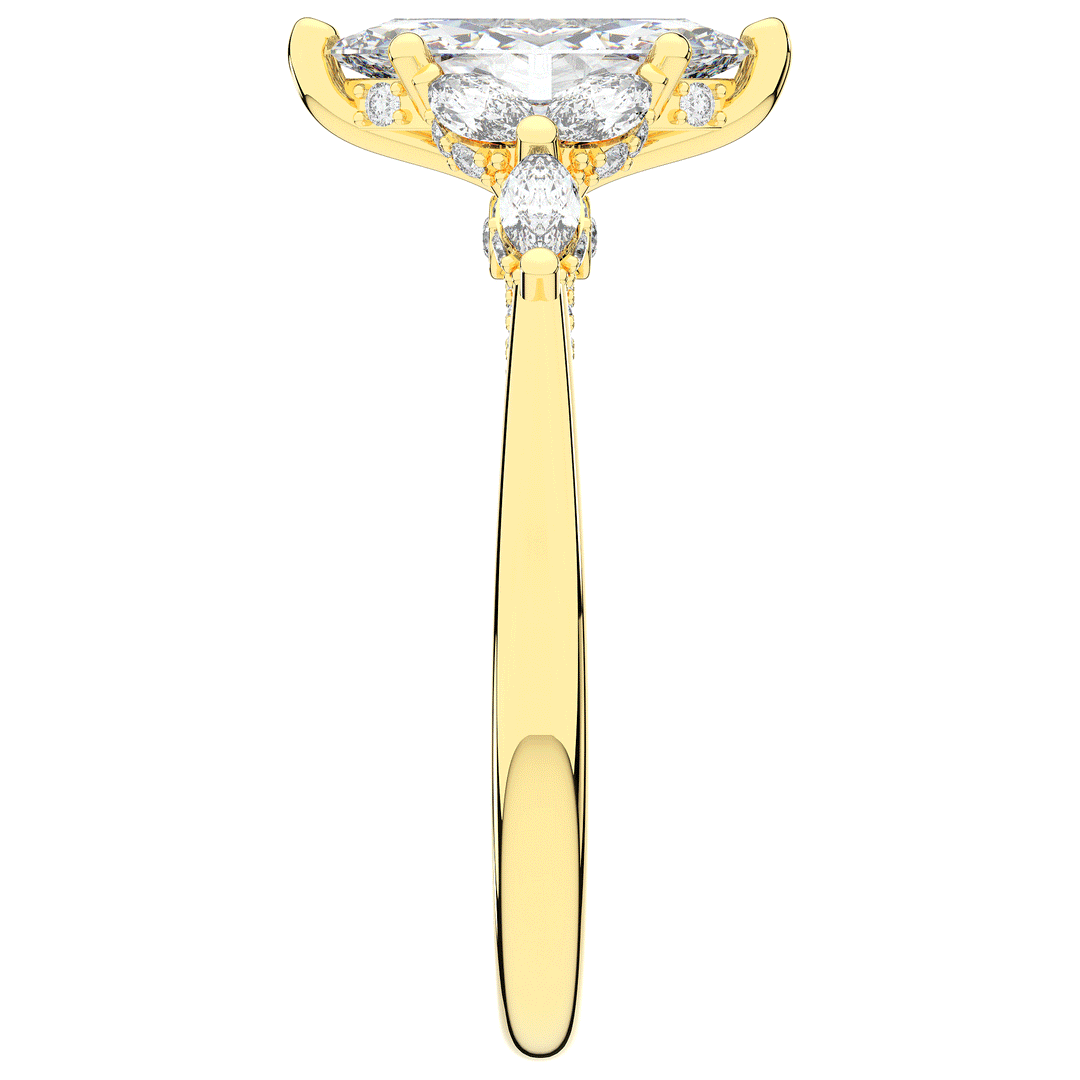 1.50CT.TW MARQUISE LAB DIAMOND ENGAGEMENT RING - Nazarelle